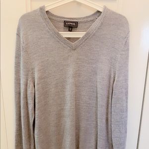 Merino Wool-Blend V-Neck Sweater